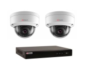 Комплект видеонаблюдения HiWatch DS-2out (2 внешних IP камер,2 Мп, PoE)