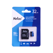 Карта памяти Netac MicroSD card P500 Standard 32GB, retail version w/SD adapter - Нижний Новгород