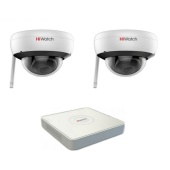 Комплект видеонаблюдения HiWatch DS-2in (2 внутренних IP камеры,2 Мп, Wi-Fi, микрофон)