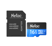 Карта памяти Netac MicroSD card P500 Standard 16GB, retail version w/SD adapter - Нижний Новгород