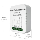 Умное реле для штор Moes Wi-Fi+RF Switch Module модели MS-104 - Нижний Новгород