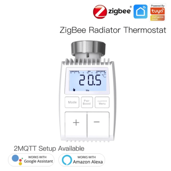 Термостатическая головка MOES Temperature Controller ZTRV-ZX-TV01 Zigbee,  AA 2шт х 1.5 V, накладная - Нижний Новгород