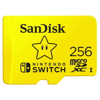 Карта памяти SanDisk and Nintendo Switch microSDXC, SQXAO, GNCZN, 256GB, V30, U3, C10, A1, UHS-1, Cl