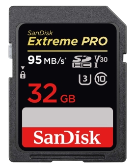 карта памяти Sandisk Extreme Pro SDHC 32GB - 95MB/s V30 UHS-I U3