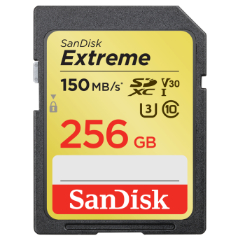 Карта памяти Sandisk Extreme SDXC Card 256GB 150MB/s V30 UHS-I U3