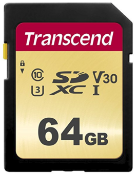 Карта памяти Transcend 64GB UHS-I U3 SD card MLC