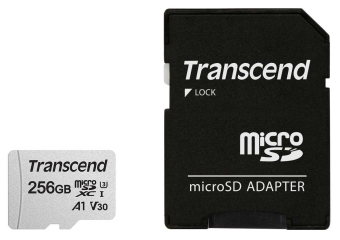 Карта памяти Transcend 256GB UHS-I U3A1 microSD with Adapter