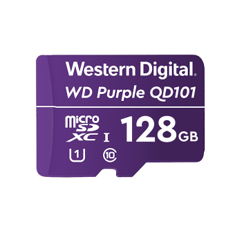 Карта памяти WD Purple SC QD101 Ultra Endurance MicroSDXC WDD128G1P0C 128ГБ Class 10 UHS 1 (U1) для 