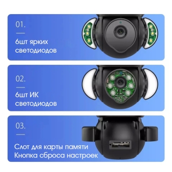 Камера видеонаблюдения Орбита OT-VNI47 (3Мп, 3,6mm, IP-WI-FI ,поворотная, микрофон, динамик) - Нижний Новгород