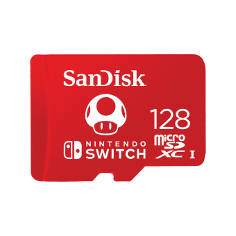 Карта памяти SanDisk and Nintendo Cobranded microSDXC, SQXAO, 128GB, V30, U3, C10, A1, UHS-1, 100MB/