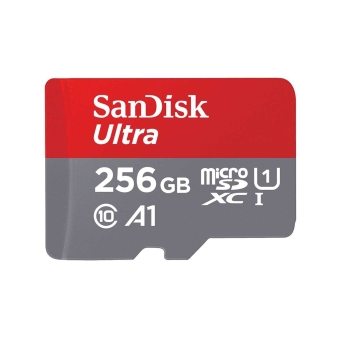 Карта памяти SanDisk Ultra microSDXC 256GB + SD Adapter 120MB/s  A1 Class 10 UHS-I