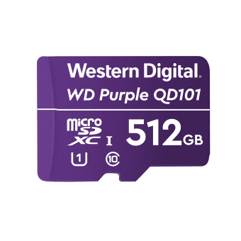 Карта памяти WD Purple SC QD101 Ultra Endurance MicroSDXC WDD512G1P0C 512ГБ Class 10 UHS 1 (U1) для 
