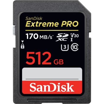 Карта памяти SanDisk Extreme Pro SDXC Card 512GB - 170MB/s V30 UHS-I U3