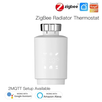 Термостатическая головка MOES Temperature Controller ZTRV-ZX-TV02 Zigbee,  AA 2шт х 1.5 V, накладная - Нижний Новгород