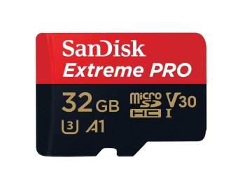 Карта памяти Sandisk Extreme Pro microSDHC 32GB + SD Adapter + Rescue Pro Deluxe 100MB/s A1 C10 V30 